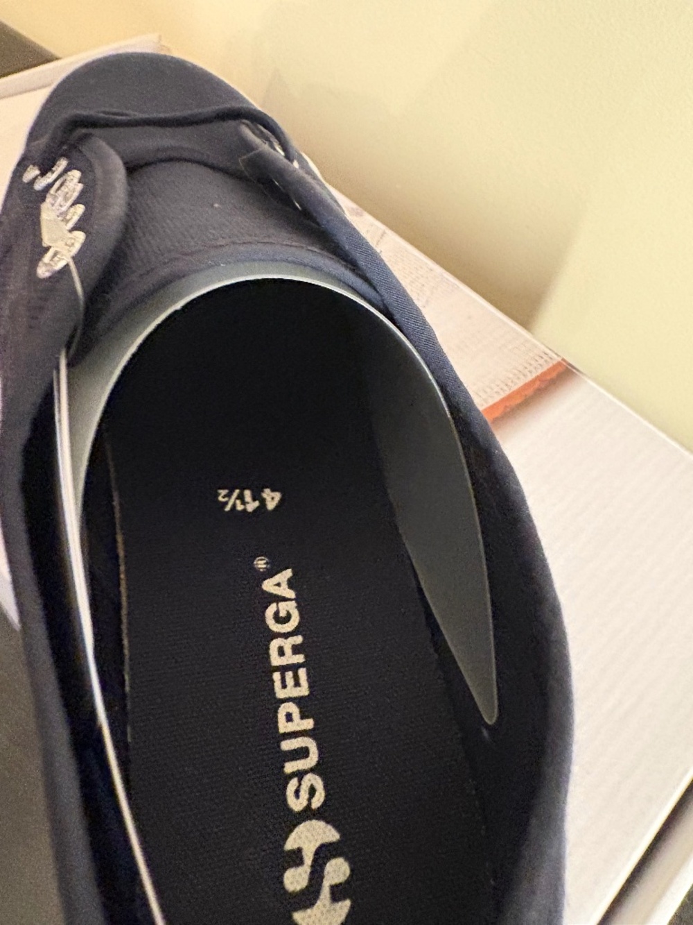 Superga 2750 Classic Sneaker in Navy Blue Size 41 1/2 - Picture 4 of 5